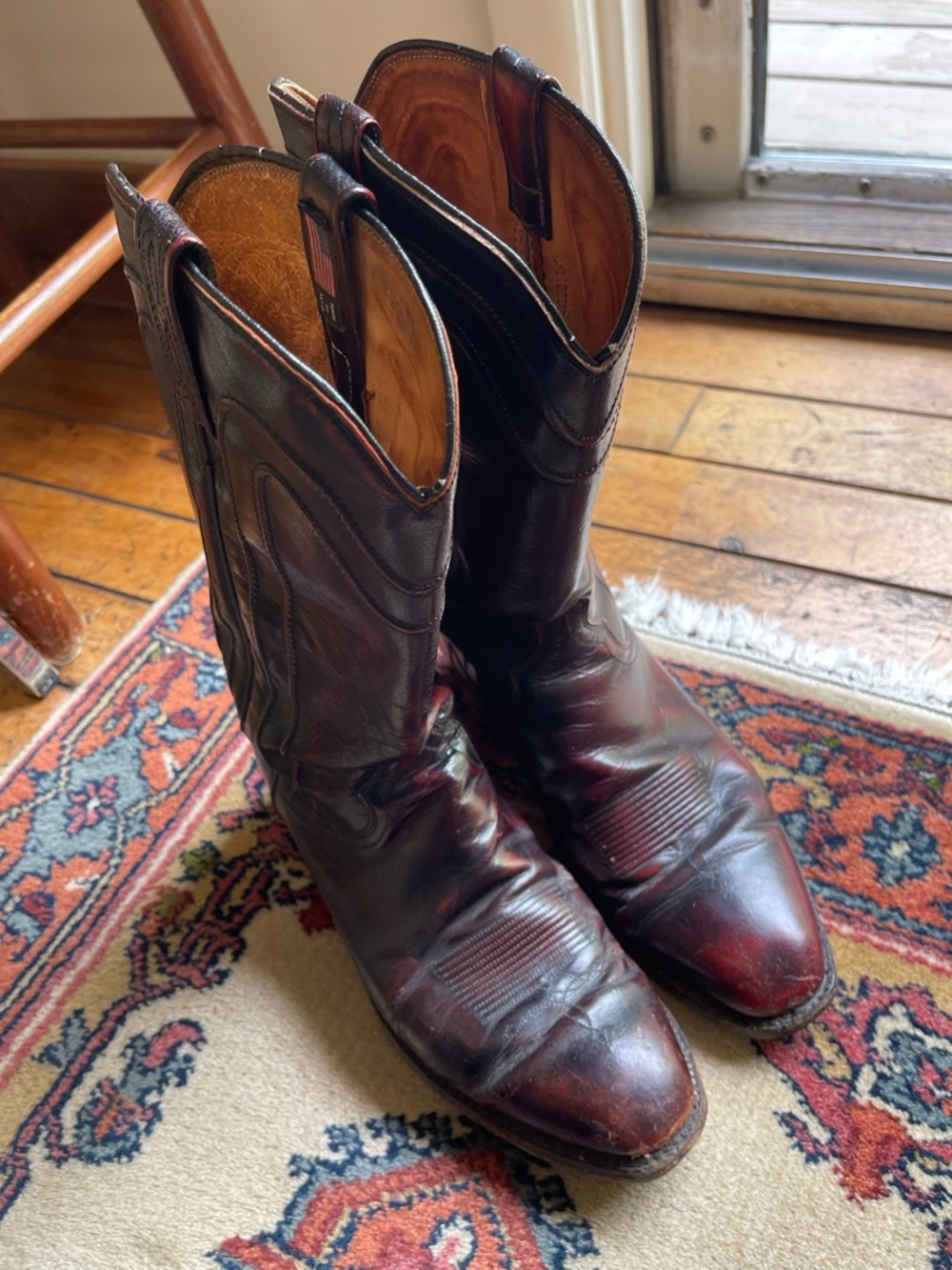 Dan Post Men's Leather Boots - size 8 1/2  Brown/cordovan - good used condition